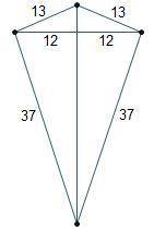 The figure is a kite. What is the length of the kite’s longer diagonal?

5 units
35 units
40 units