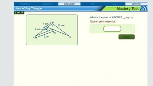 What is the area of ABCDE?____sq cm 
got very confused on this part