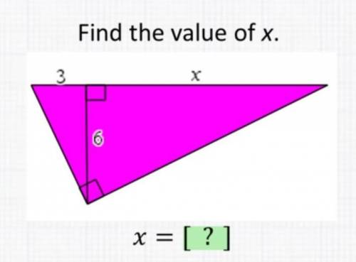 Find the value of x thank you in advance for your help!