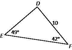 What is the perimeter P of △DEF to the nearest whole number?