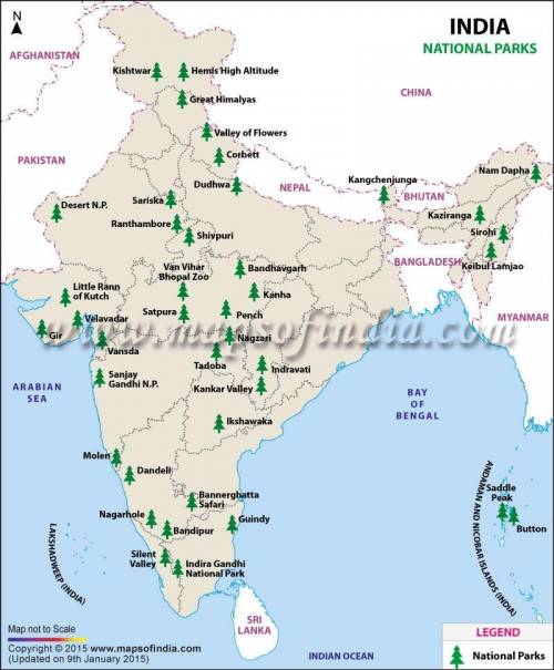 Draw a Political Map of India, Mark and Label any Five National Parks. (A4

Size Paper)
Collect inf