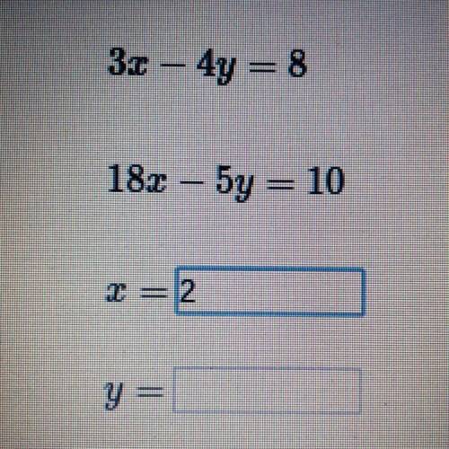 Solve the system of equations solve for Y