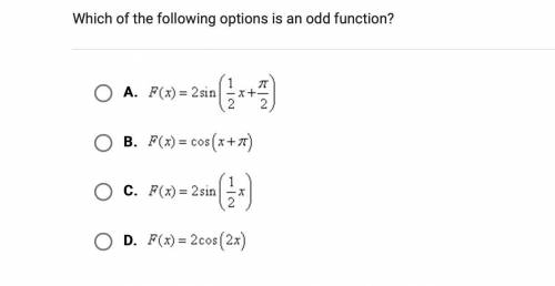 Which of the following options is an odd function?