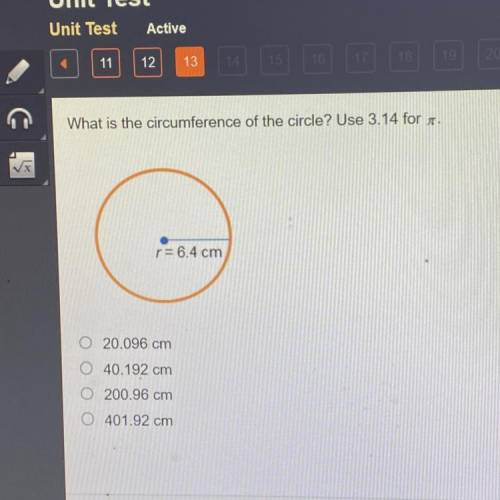 PLZ HURRRY What is the circumference of the circle