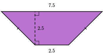 Find the area of the shape shown below.