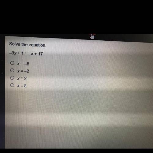 Solve the solution. -9x+1=x+17