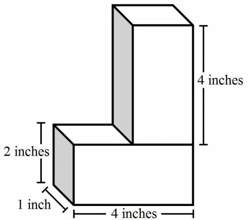 The rectangular prisms below have the same size and shape.

What is the combined volume, in cubic