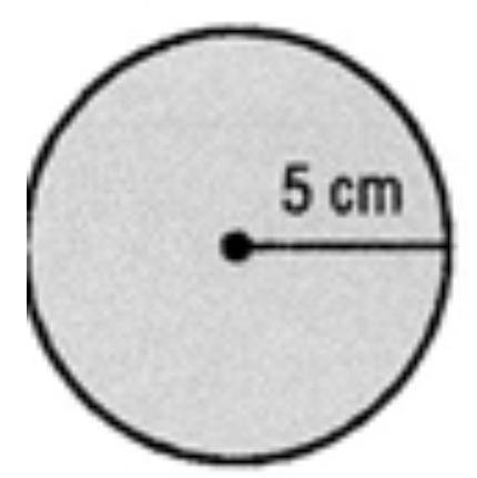 Find the circumference of the circle below. (Use 3.14 for Pi)

A. 78.5 cm
B. 15.7 cm
C. 31.4 cm
D.