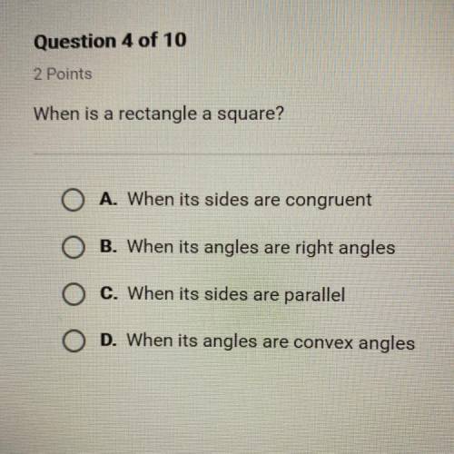 When is a rectangle a square?