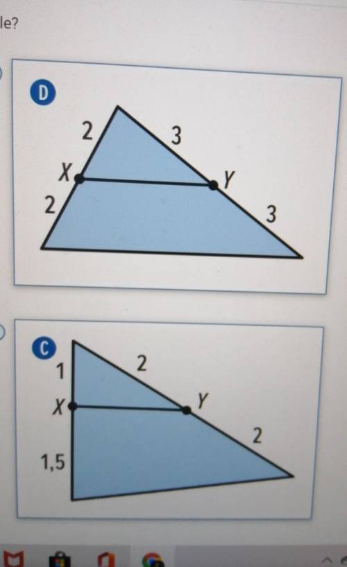 In which case is the segment XY not the center line of the triangle?