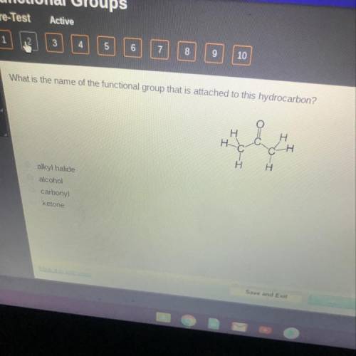 What is the name of the functional group that is attached to this hydrocarbon?

Н
но
mo
H
CH
H
Н
a