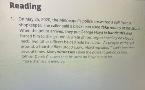 Place the following in chronological order (1-6),

A white officer began to kneel on George Floyd'