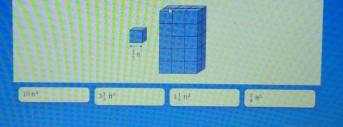 What is the volume of the rectangular prism? one cube is 1/3Pleaser answer fastt