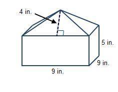 A rectangular prism and a square pyramid were joined to form a composite figure.

A rectangular pr