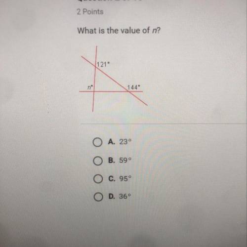 What is the value of n ??????????
