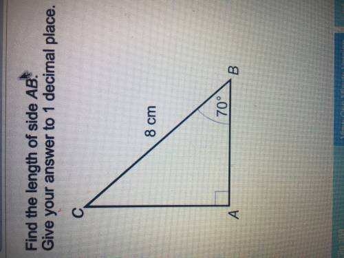 Find the length of AB 
Give your answer to 1 decimal place