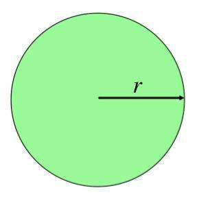 Find the area of a circle with radius, r = 5.7m.

Give your answer rounded to 2 DP.
The diagram is