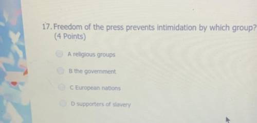 Freedom of press prevents intimidation by which group?