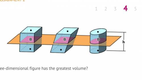 Based on the graphic, which three-dimensional figure has the greatest volume?

A)the cylinder
B)