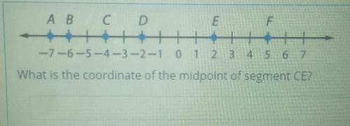 What is the coordinate of the midpoint of segment CE?