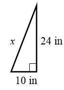 Find x in the following right triangle