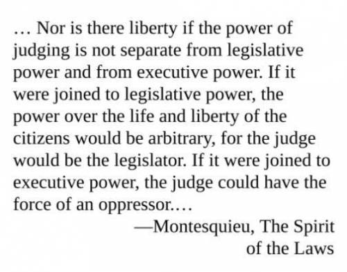 In this passage, Montesquieu references

a.enlightened despotism
b.a policy of mercantilism
c.a se