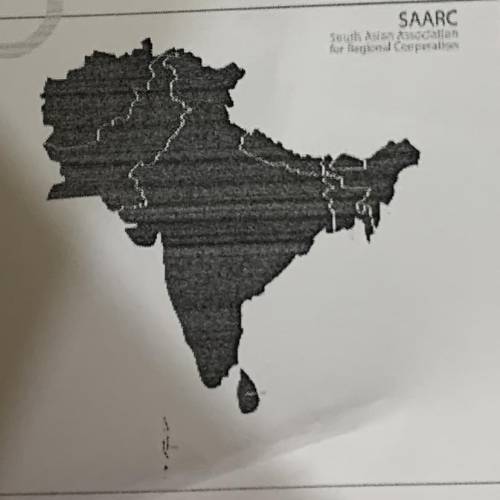Fill in the names of the countries on the map of south Asia and write in the dates of independence