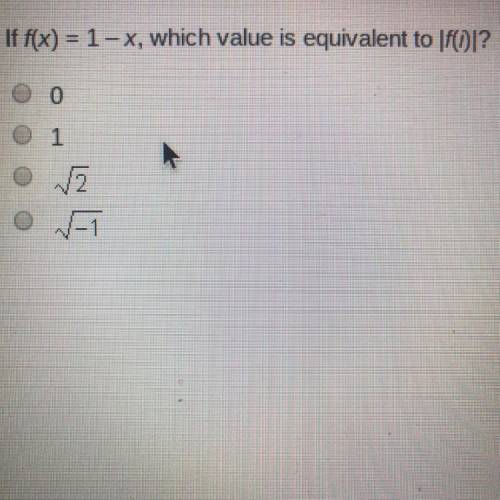 If f(x) = 1 - x, which value is equivalent to Ol?
0