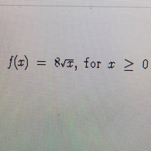 Find the inverse of the following function