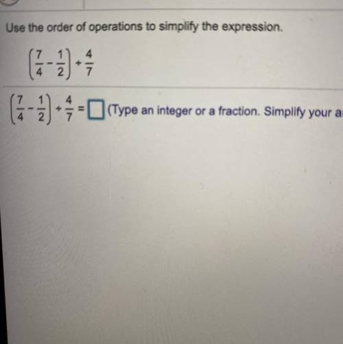 Type integer or fraction as answer simplify answer