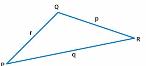 If ∠P and ∠R are given, as well as the value of p, then explain whether the Law of Sines or the Law