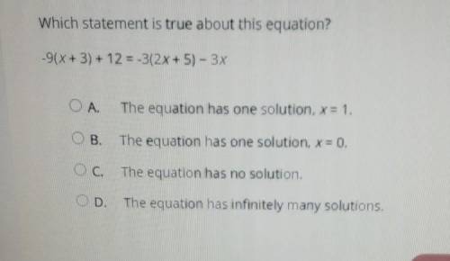 Which statement is true about this equation?