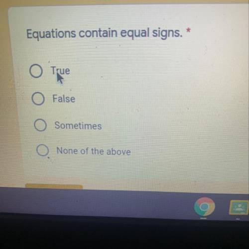 Equation contain equal signs.