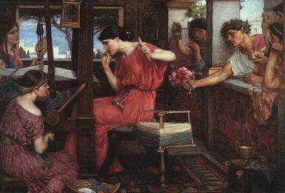 Penelope and the Suitors

from Book II of The Odysseyby Homer Telemachus, insolent braggart that