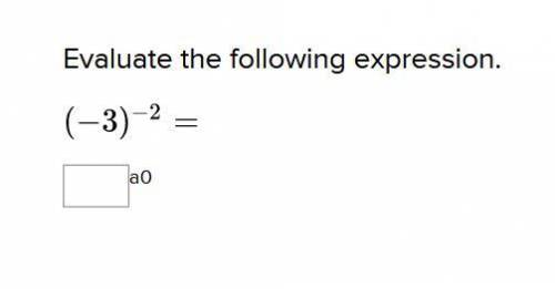 Evaluate the following expression: (-3)^-2