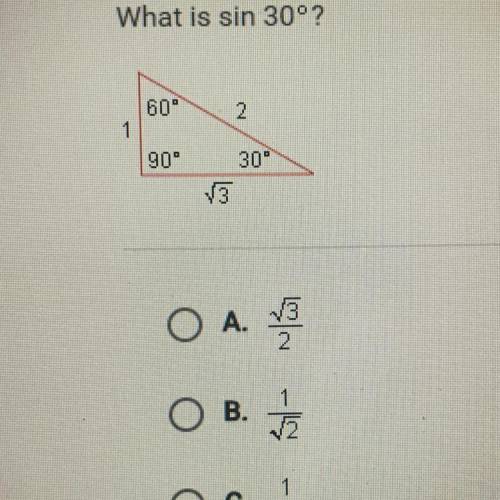What is sin 30 degrees?
