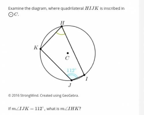 What is the measure of angle IHK