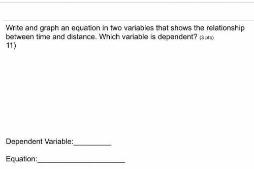 Help create an equation and the dependable value please