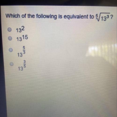 Which of the following is equivalent to 5 sqaure root 13^3?
