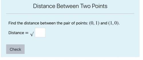 Please Help!!!
Find the distance between the pair of points.