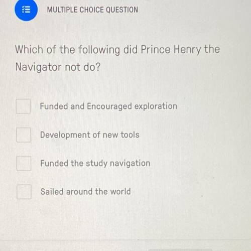 Which of the following did prince he ref the navigator not do?