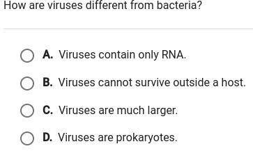 How are viruses different from bacteria?