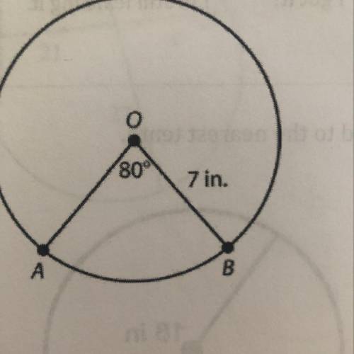 Find the arc length of AB. Round answer to nearest tenth.