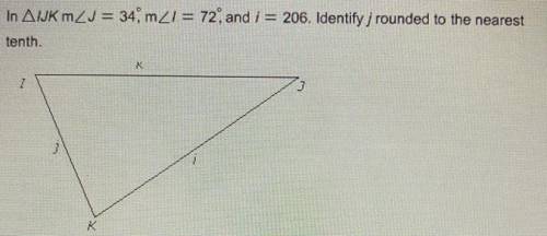 Identify J rounded to the nearest tenth. Please Explain!