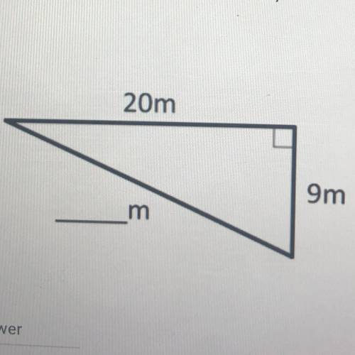 Find the length of the missing side of the triangle shown below. Round to the nearest tenth, if nec