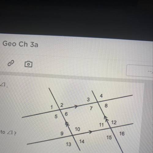 How do I find the angles congruent to 1