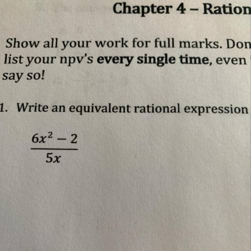 How to write an equivalent rational expression by multiplying