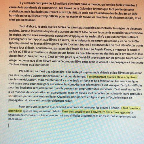 Are the highlighted sentences subjonctif? (also I received 9/10 for the french part, is there anyth