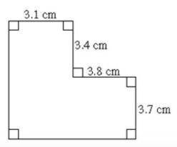 Find the perimeter and the area of the composite shape..