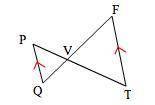 For the figure below, determine if there is a similarity transformation that maps one figure onto t